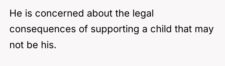 He is concerned about the legal consequences of supporting a...