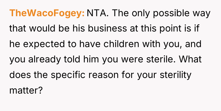 TheWacoFogey NTA. The only possible way that would be his...