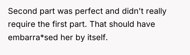Second part was perfect and didn't really require the first...