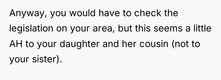 Anyway, you would have to check the legislation on your...