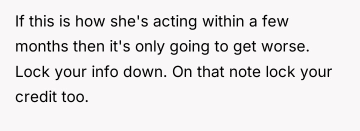 If this is how she's acting within a few months...