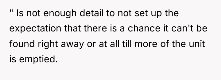 " Is not enough detail to not set up the...