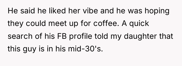 He said he liked her vibe and he was hoping...