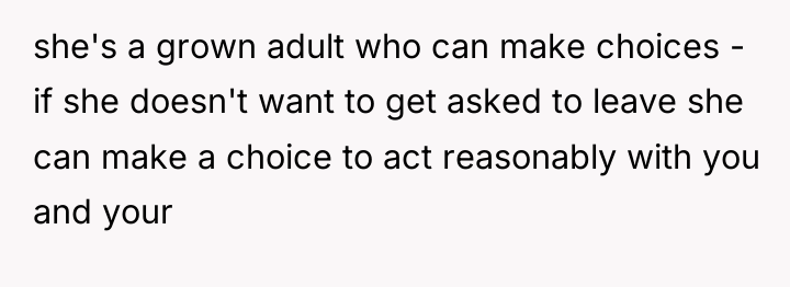 she's a grown adult who can make choices - if...