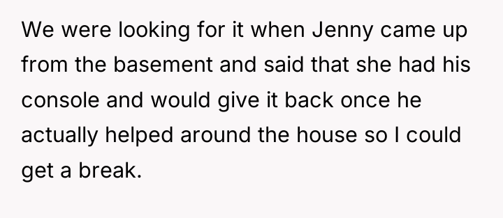 We were looking for it when Jenny came up from...