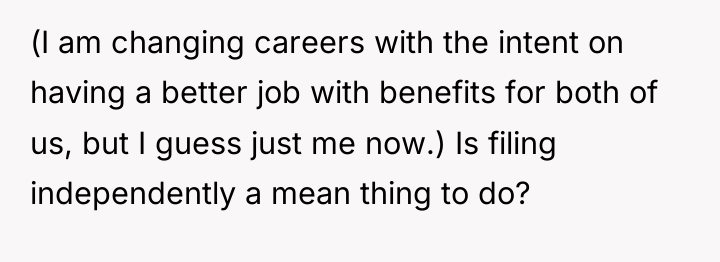 (I am changing careers with the intent on having a...