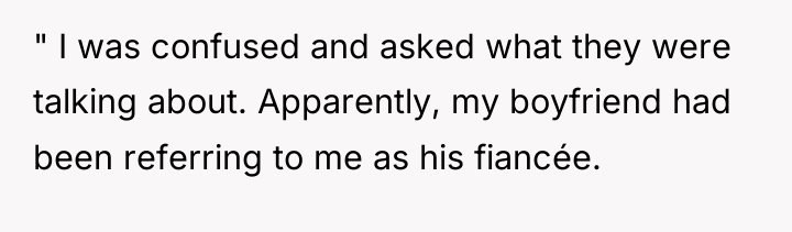 " I was confused and asked what they were talking...