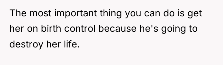 The most important thing you can do is get her...