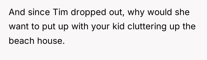 And since Tim dropped out, why would she want to...