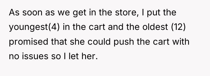 As soon as we get in the store, I put...