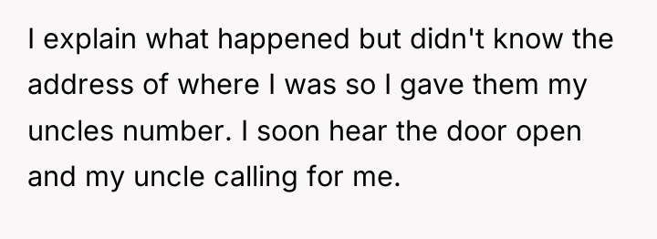 I explain what happened but didn't know the address of...