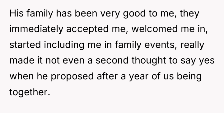His family has been very good to me, they immediately...