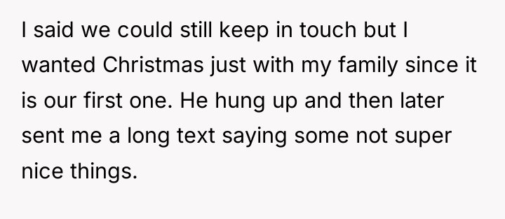 I said we could still keep in touch but I...