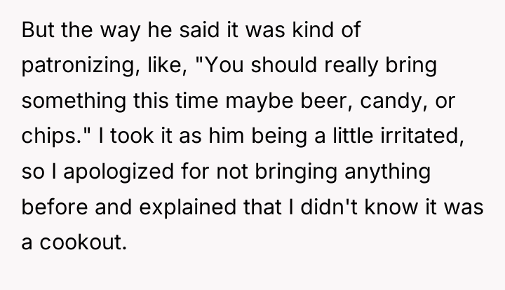 But the way he said it was kind of patronizing,...