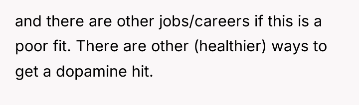 and there are other jobs/careers if this is a poor...