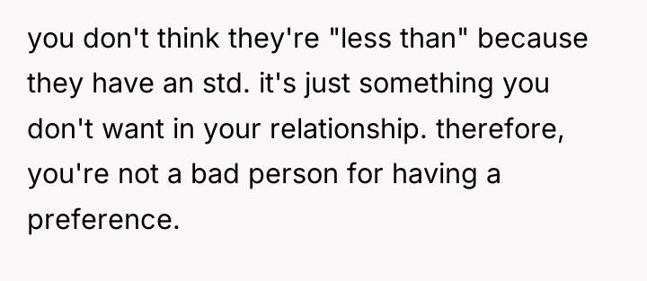 you don't think they're "less than" because they have an...