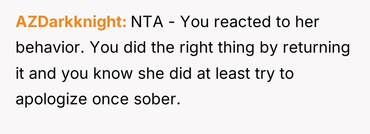 AZDarkknight NTA - You reacted to her behavior. You did...