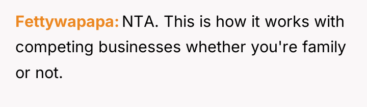 Fettywapapa NTA. This is how it works with competing businesses...