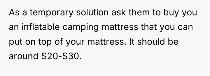 As a temporary solution ask them to buy you an...