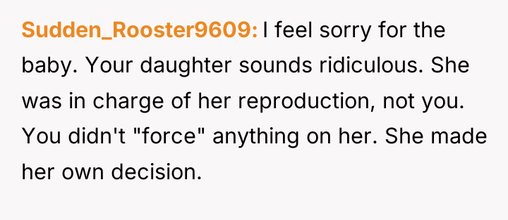Sudden_Rooster9609 I feel sorry for the baby. Your daughter sounds...