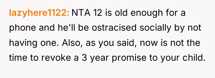 lazyhere1122 NTA 12 is old enough for a phone and...