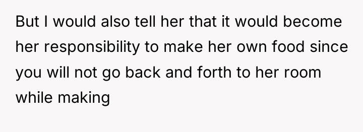 But I would also tell her that it would become...