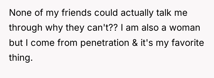 None of my friends could actually talk me through why...