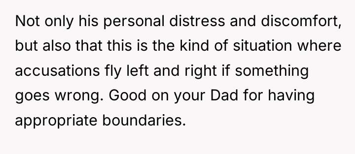Not only his personal distress and discomfort, but also that...