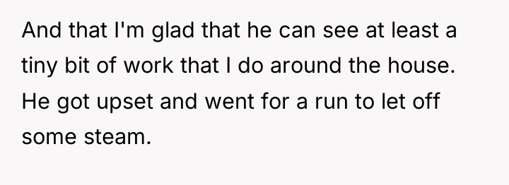And that I'm glad that he can see at least...