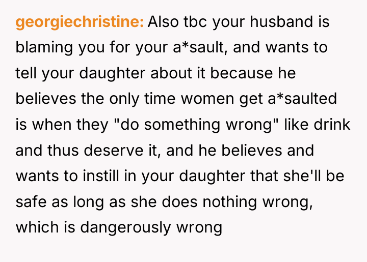 georgiechristine Also tbc your husband is blaming you for your...