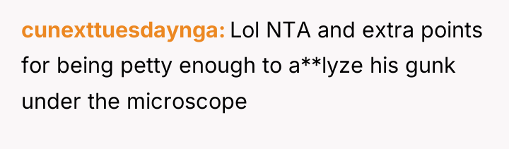 cunexttuesdaynga Lol NTA and extra points for being petty enough...