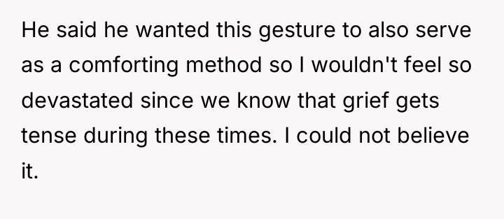He said he wanted this gesture to also serve as...