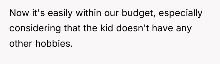 Now it's easily within our budget, especially considering that the...