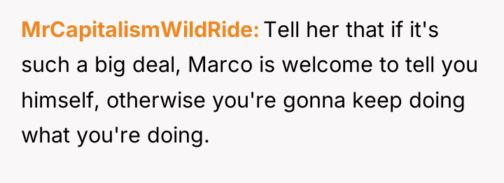 MrCapitalismWildRide Tell her that if it's such a big deal,...