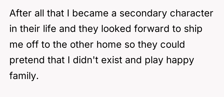 After all that I became a secondary character in their...