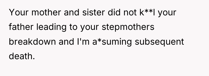Your mother and sister did not k**l your father leading...