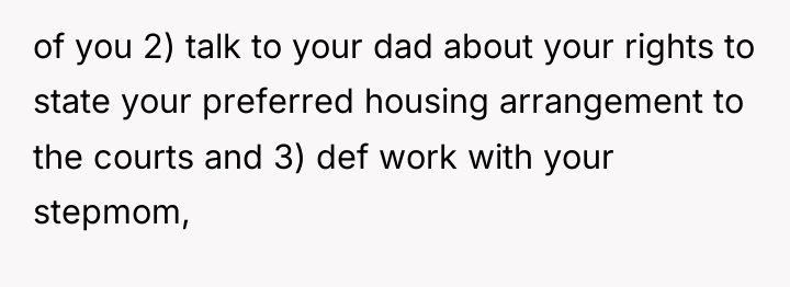 of you 2) talk to your dad about your rights...