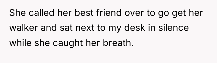 She called her best friend over to go get her...