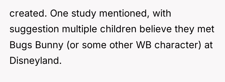 created. One study mentioned, with suggestion multiple children believe they...