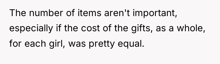 The number of items aren't important, especially if the cost...