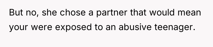 But no, she chose a partner that would mean your...