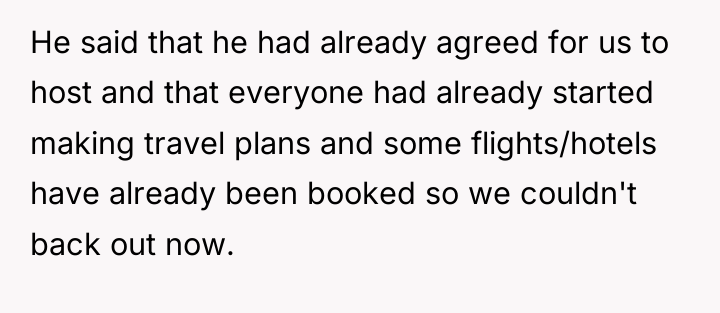 He said that he had already agreed for us to...