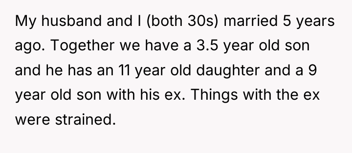 My husband and I (both 30s) married 5 years ago....