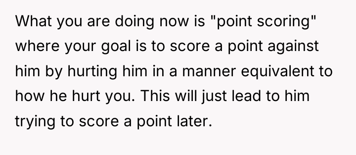 What you are doing now is "point scoring" where your...
