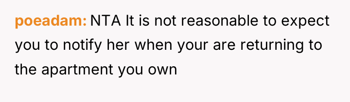poeadam NTA It is not reasonable to expect you to...