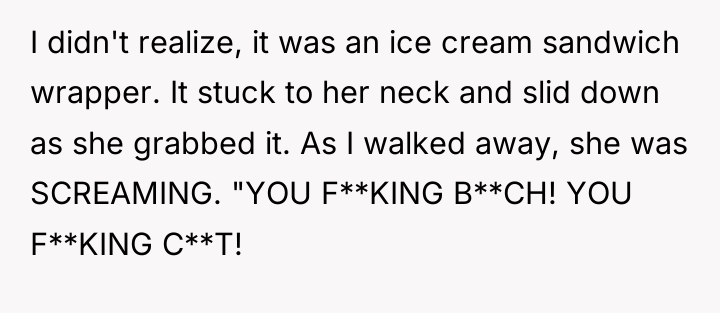 I didn't realize, it was an ice cream sandwich wrapper....