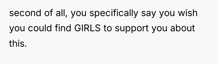 second of all, you specifically say you wish you could...
