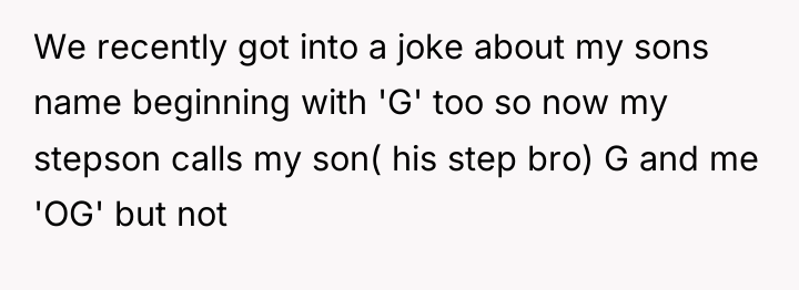 We recently got into a joke about my sons name...