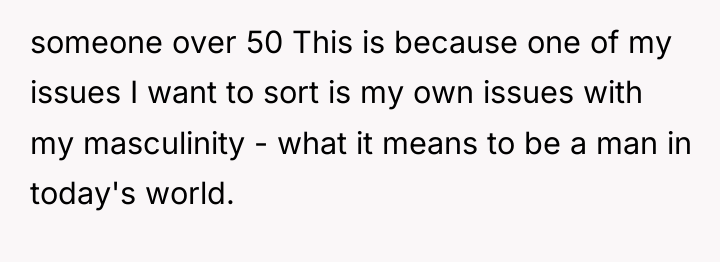 someone over 50 This is because one of my issues...