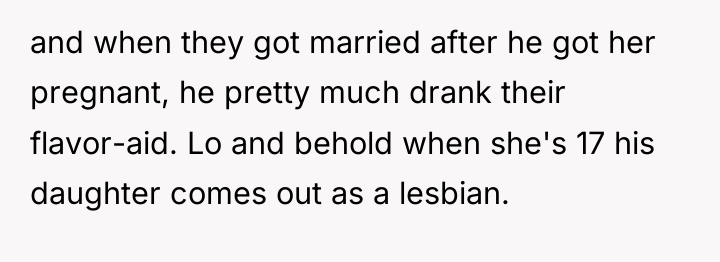 and when they got married after he got her pregnant,...